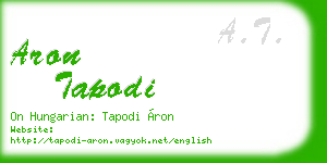 aron tapodi business card